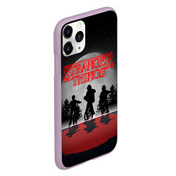 Чехол iPhone 11 Pro матовый STRANGER THINGS, цвет: 3D-сиреневый — фото 2