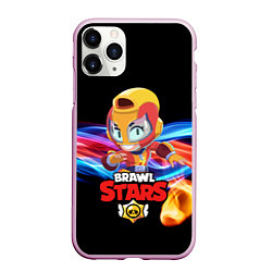 Чехол iPhone 11 Pro матовый Brawl stars leon max, цвет: 3D-розовый