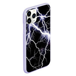 Чехол iPhone 11 Pro матовый Молния, цвет: 3D-светло-сиреневый — фото 2