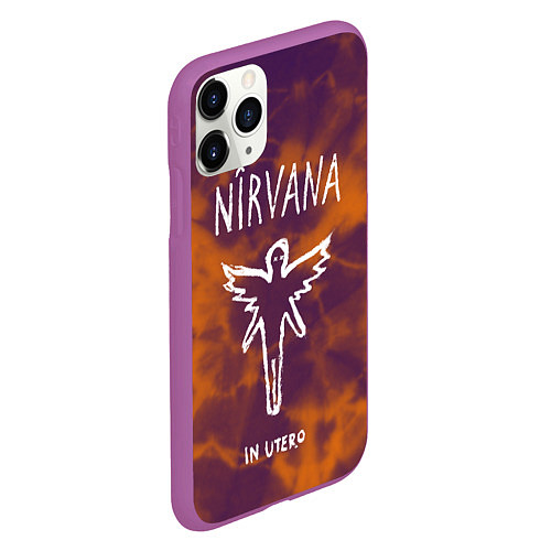 Чехол iPhone 11 Pro матовый NIRVANA / 3D-Фиолетовый – фото 2