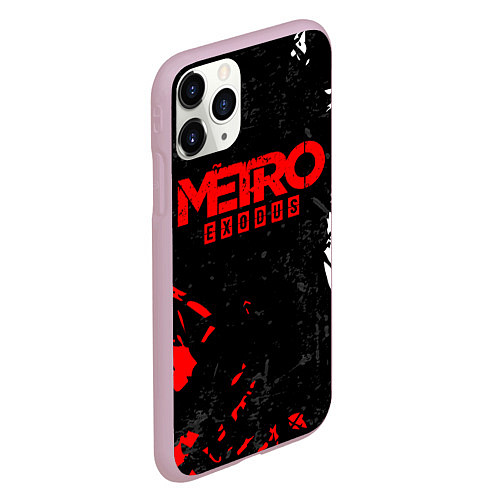 Чехол iPhone 11 Pro матовый METRO EXODUS / 3D-Розовый – фото 2