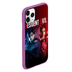 Чехол iPhone 11 Pro матовый Resident Evil 2, цвет: 3D-фиолетовый — фото 2