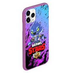 Чехол iPhone 11 Pro матовый BRAWL STARS WEREWOLF LEON, цвет: 3D-фиолетовый — фото 2