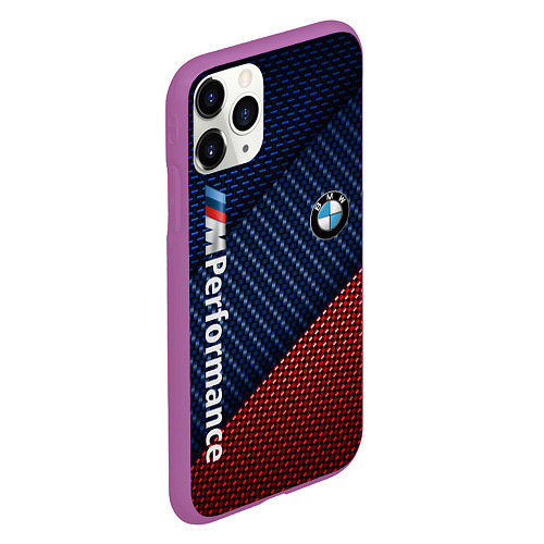 Чехол iPhone 11 Pro матовый BMW PERFORMANCE / 3D-Фиолетовый – фото 2