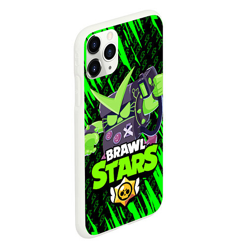 Чехол iPhone 11 Pro матовый Brawl stars virus 8-bit / 3D-Белый – фото 2