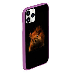Чехол iPhone 11 Pro матовый Белка, цвет: 3D-фиолетовый — фото 2