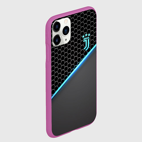 Чехол iPhone 11 Pro матовый Juventus F C / 3D-Фиолетовый – фото 2