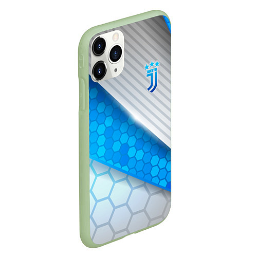 Чехол iPhone 11 Pro матовый Juventus F C / 3D-Салатовый – фото 2