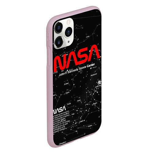 Чехол iPhone 11 Pro матовый NASA / 3D-Розовый – фото 2