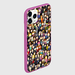 Чехол iPhone 11 Pro матовый Персонажи South Park, цвет: 3D-фиолетовый — фото 2