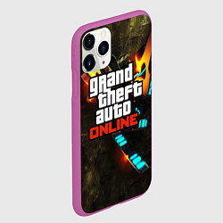 Чехол iPhone 11 Pro матовый GTA:Online, цвет: 3D-фиолетовый — фото 2