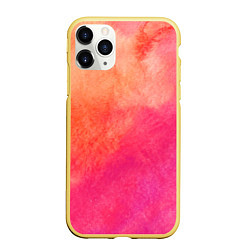 Чехол iPhone 11 Pro матовый Краски, цвет: 3D-желтый