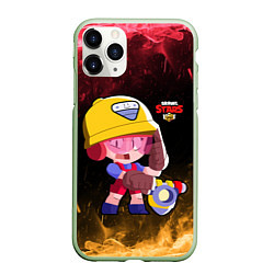 Чехол iPhone 11 Pro матовый Brawl Stars JACKY, цвет: 3D-салатовый