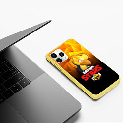 Чехол iPhone 11 Pro матовый BRAWL STARS CROW PHOENIX, цвет: 3D-желтый — фото 2