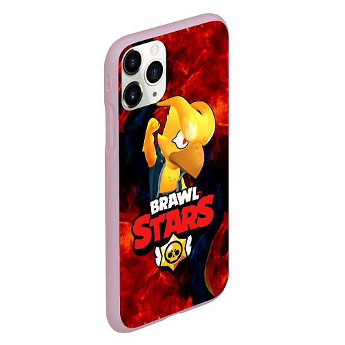 Чехол iPhone 11 Pro матовый BRAWL STARS CROW PHOENIX / 3D-Розовый – фото 2