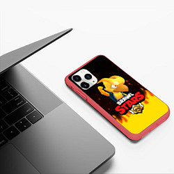 Чехол iPhone 11 Pro матовый BRAWL STARS CROW PHOENIX, цвет: 3D-красный — фото 2