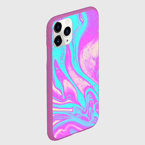 Чехол iPhone 11 Pro матовый DIGITAL ART / 3D-Фиолетовый – фото 2