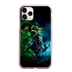 Чехол iPhone 11 Pro матовый PREDATOR, цвет: 3D-розовый