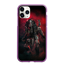 Чехол iPhone 11 Pro матовый PREDATOR, цвет: 3D-фиолетовый