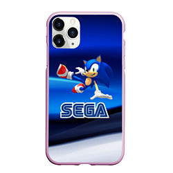 Чехол iPhone 11 Pro матовый SONIC, цвет: 3D-розовый