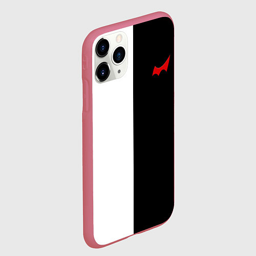 Чехол iPhone 11 Pro матовый Monokuma / 3D-Малиновый – фото 2