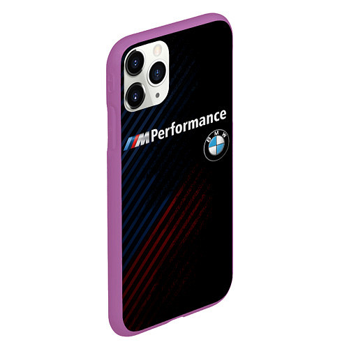 Чехол iPhone 11 Pro матовый BMW PERFORMANCE / 3D-Фиолетовый – фото 2