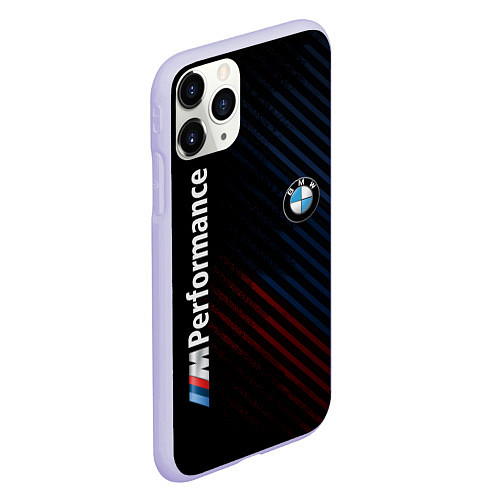 Чехол iPhone 11 Pro матовый BMW PERFORMANCE / 3D-Светло-сиреневый – фото 2