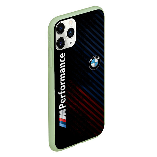 Чехол iPhone 11 Pro матовый BMW PERFORMANCE / 3D-Салатовый – фото 2