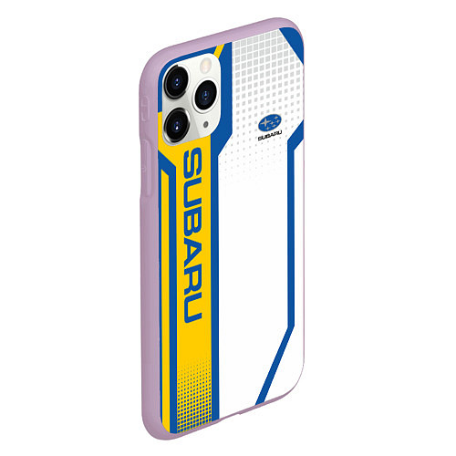 Чехол iPhone 11 Pro матовый Subaru Driver team / 3D-Сиреневый – фото 2