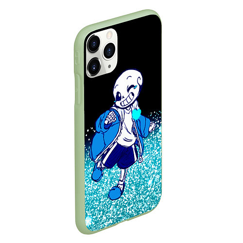 Чехол iPhone 11 Pro матовый Undertale / 3D-Салатовый – фото 2