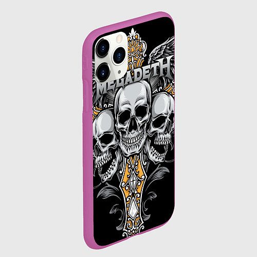 Чехол iPhone 11 Pro матовый Megadeth / 3D-Фиолетовый – фото 2