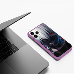 Чехол iPhone 11 Pro матовый TOKYO GHOUL, цвет: 3D-фиолетовый — фото 2