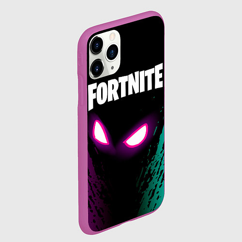 Чехол iPhone 11 Pro матовый FORTNITE / 3D-Фиолетовый – фото 2