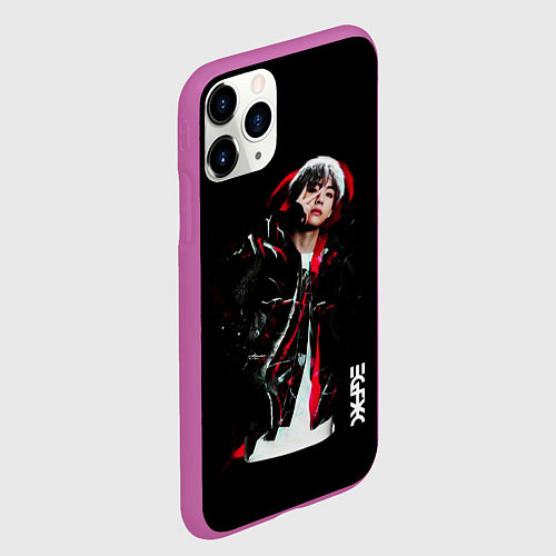Чехол iPhone 11 Pro матовый BTS / 3D-Фиолетовый – фото 2