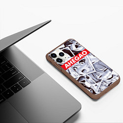 Чехол iPhone 11 Pro матовый АХЕГАО, цвет: 3D-коричневый — фото 2