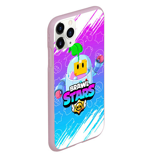 Чехол iPhone 11 Pro матовый BRAWL STARS SPROUT / 3D-Розовый – фото 2