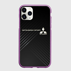 Чехол iPhone 11 Pro матовый MITSUBISHI, цвет: 3D-фиолетовый