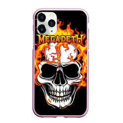 Чехол iPhone 11 Pro матовый Megadeth, цвет: 3D-розовый