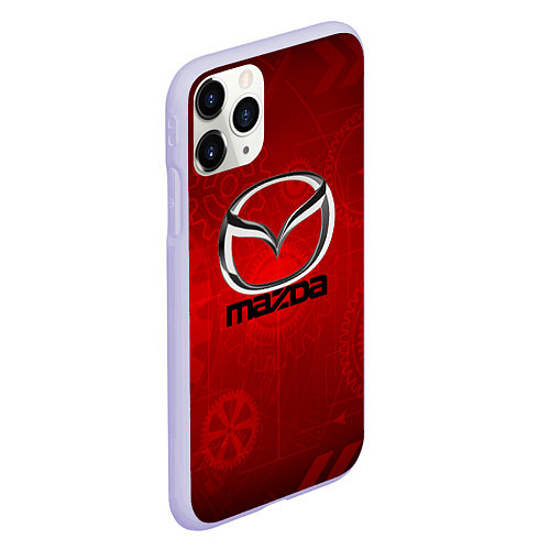 Чехол iPhone 11 Pro матовый MAZDA / 3D-Светло-сиреневый – фото 2