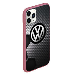 Чехол iPhone 11 Pro матовый VOLKSWAGEN, цвет: 3D-малиновый — фото 2