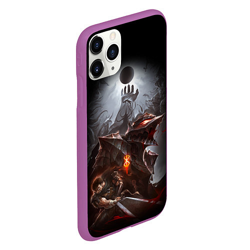 Чехол iPhone 11 Pro матовый BERSERK / 3D-Фиолетовый – фото 2