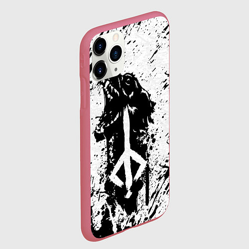 Чехол iPhone 11 Pro матовый BLOODBORNE / 3D-Малиновый – фото 2