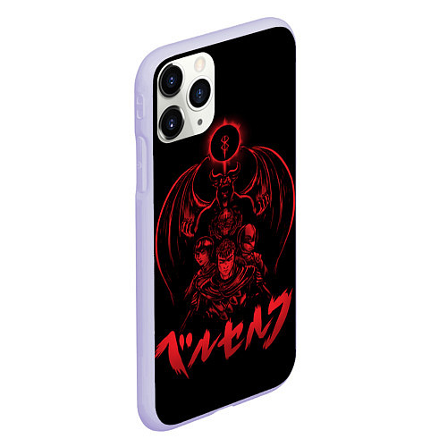 Чехол iPhone 11 Pro матовый BERSERK / 3D-Светло-сиреневый – фото 2