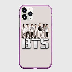 Чехол iPhone 11 Pro матовый BTS, цвет: 3D-фиолетовый