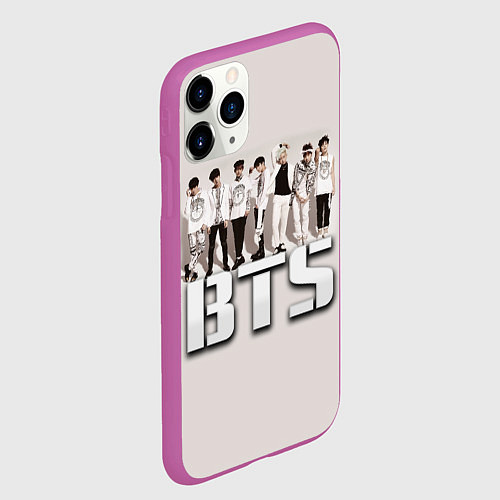 Чехол iPhone 11 Pro матовый BTS / 3D-Фиолетовый – фото 2