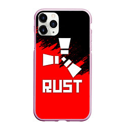 Чехол iPhone 11 Pro матовый RUST, цвет: 3D-розовый