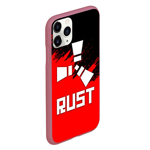 Чехол iPhone 11 Pro матовый RUST / 3D-Малиновый – фото 2