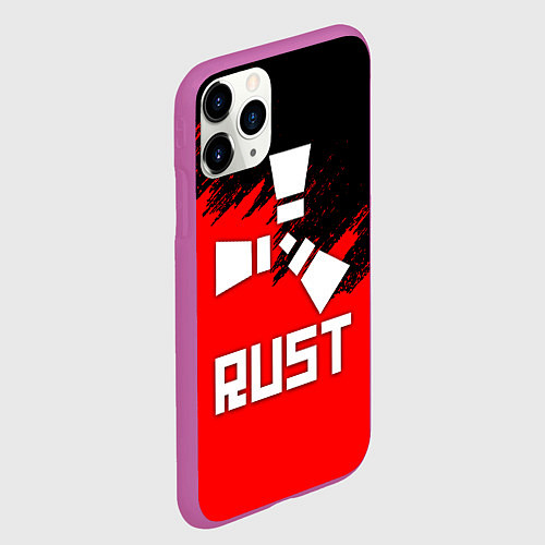 Чехол iPhone 11 Pro матовый RUST / 3D-Фиолетовый – фото 2