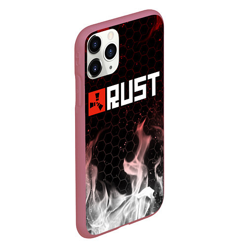 Чехол iPhone 11 Pro матовый RUST / 3D-Малиновый – фото 2