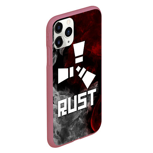 Чехол iPhone 11 Pro матовый RUST / 3D-Малиновый – фото 2